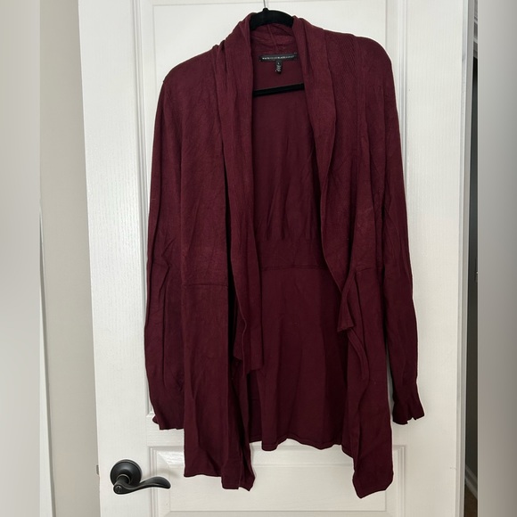 WHBM Burgundy open front cardigan - Picture 1 of 3